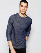Selected Homme Flecked Long Sleeve V-neck Sweater - Navy