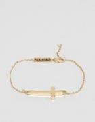 Icon Brand Cross Chain Bracelet In Gold - Gold