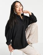 Cotton: On Long Sleeve Denim Shirt In Black