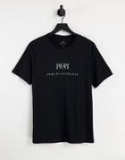 Armani Exchange 1991 Chest Logo T-shirt In Black