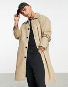 Weekday Matty Oversized Coat In Beige-neutral