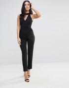 Jessica Wright Choker Neck Tailored Jumpsuit - Black