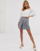 Asos Design Casual Gingham Skort-multi