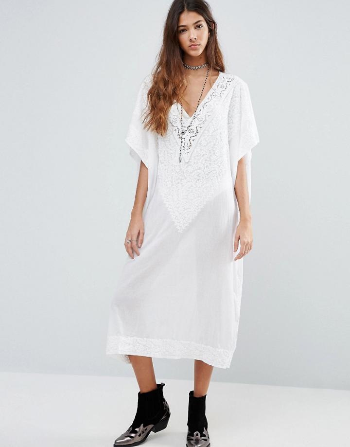 Raga Sweet Serenity Oversized Throw On Midi Dress - White