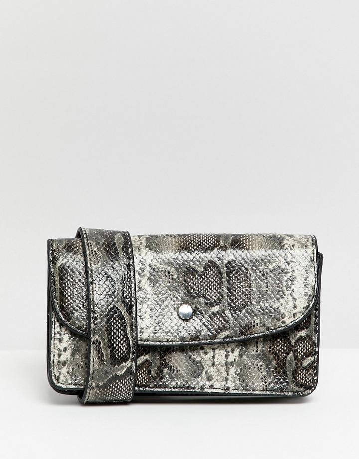 Bershka Snake Print Belt Bag - Multi