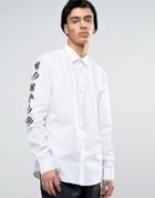 Systvm Sleeve Print Shirt - White