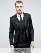 Heart & Dagger Super Skinny Suit Jacket In Black - Black