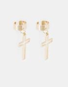Designb Cross Ear Cuffs - Gold