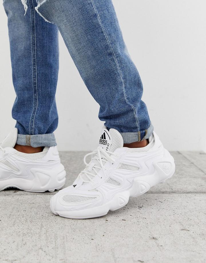 Adidas Originals Yung Fyw Salvation Sneakers In Triple White