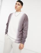 Asos Design Oversized Sweatshirt In Vertical Tie Dye-multi