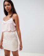 Rare Statement Sequin Mini Skirt - Cream