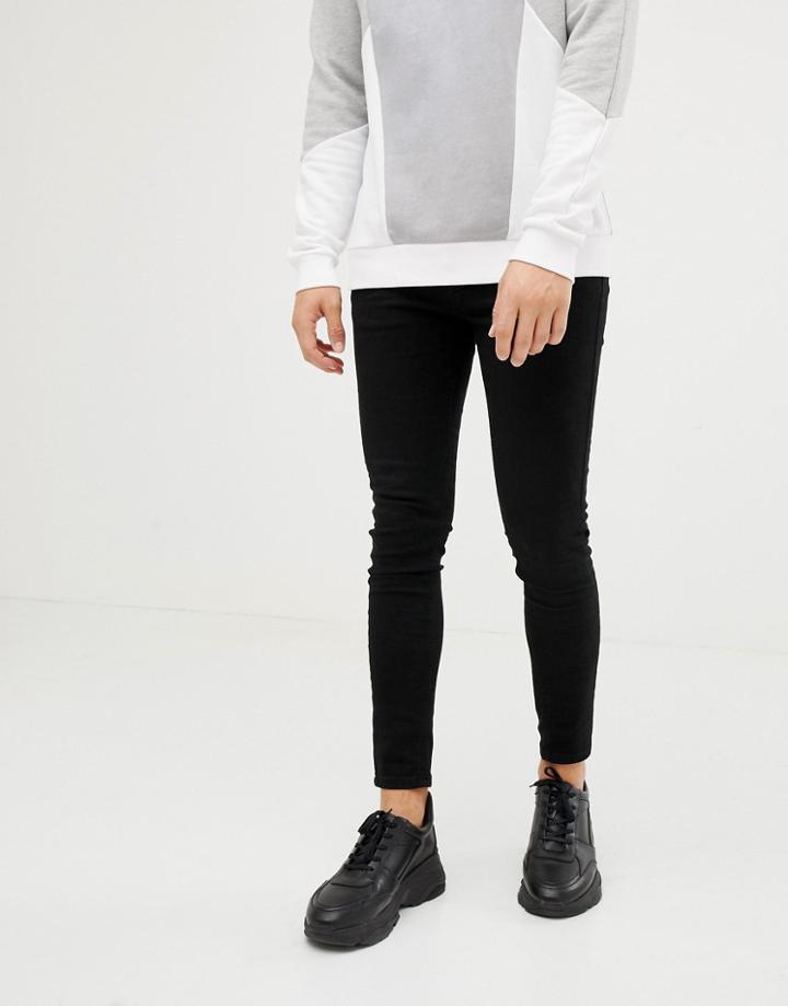 Gym King Muscle Jeans In Black - Black