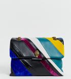 Kurt Geiger Large Kensington Leather Contract Stripe Shoulder Bag With Chain Handle - Multi