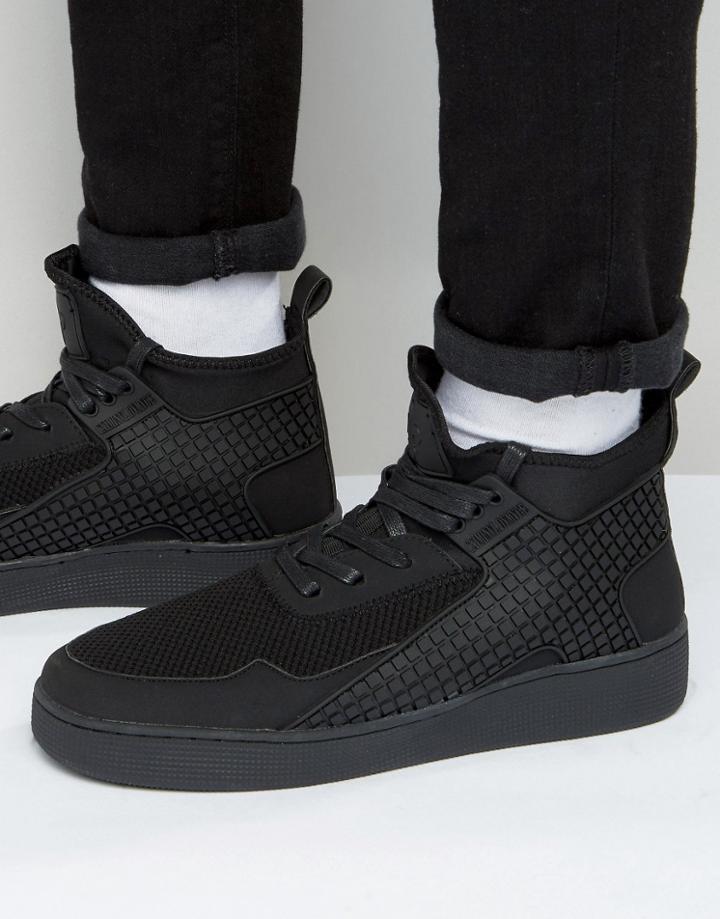 Criminal Damage Player Mid Top Sneakers - Black