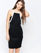Finders Keepers Go All Night Contrast Dress - Black