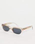 A.kjaerbede Bror Women's Slim Retro Rectangular Sunglasses In Gray-grey
