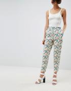 Asos Design Tailored Jacquard Wisteria Pants - Multi