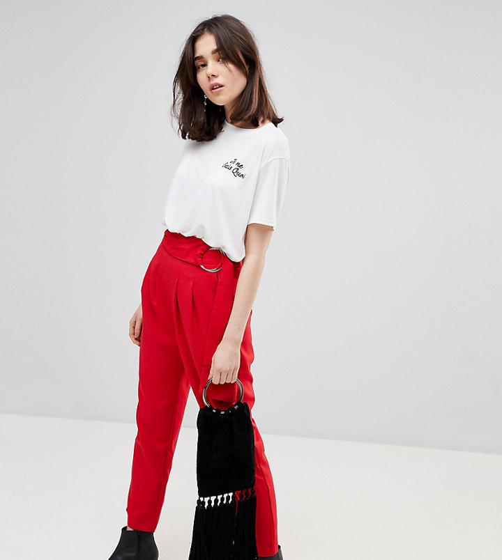 Stradivarius D Ring Tapered Pants