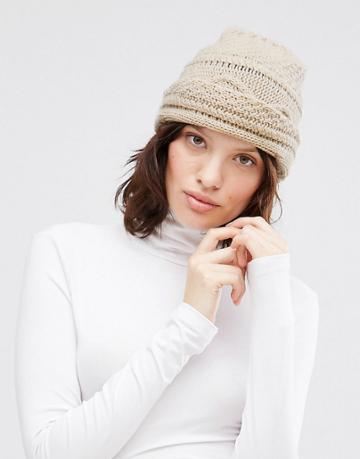 Johnstons Chunky Cable Hat - Cream