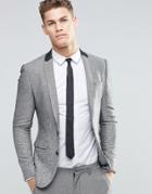 Asos Super Skinny Blazer With Ombr Design - Gray