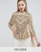 A Star Is Born Embellished Fringe Top - Pink