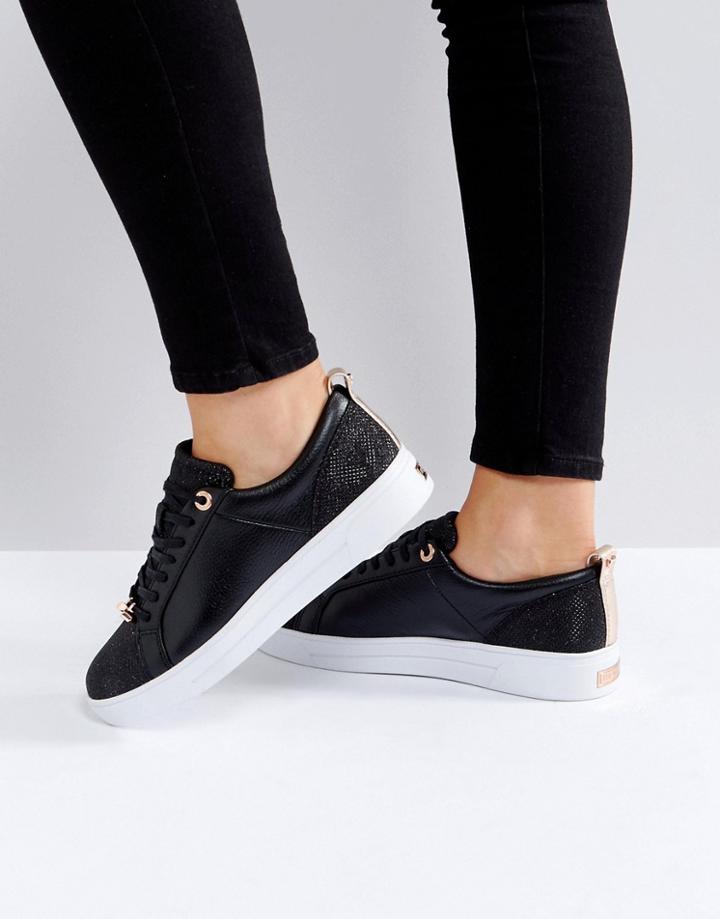 Ted Baker Kulei Black Sparkling Sneakers - Black