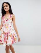 Lipsy Structured Maxi Dress With Frill Hem - Multi