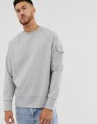 River Island Utility Sweat In Gray