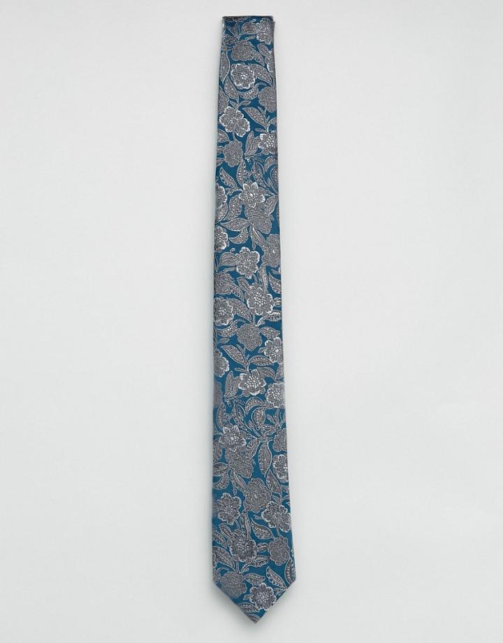 Ted Baker Maleny Tie In Floral - Green