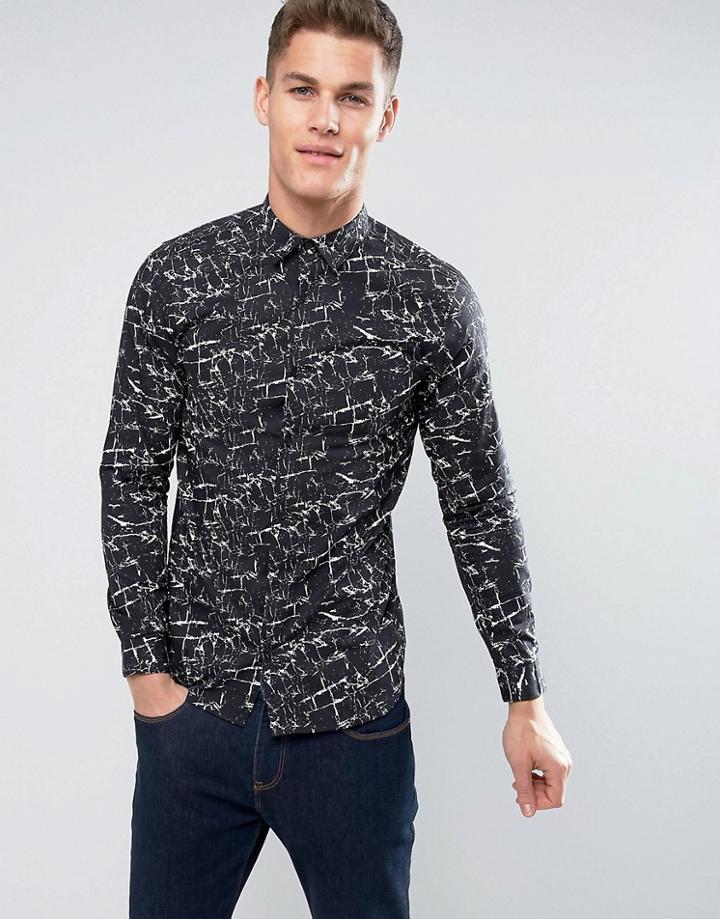 Jack & Jones Marble Shirt - Black