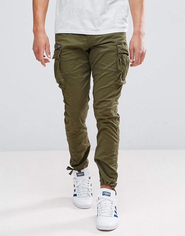 Jack & Jones Intelligence Slim Fit Cargo Trouser - Green
