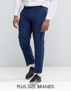 Harry Brown Plus Blue Tonic Suit Pants - Blue