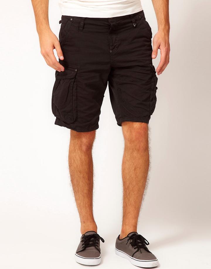 Ringspun Cargo Shorts Nimrod - Black
