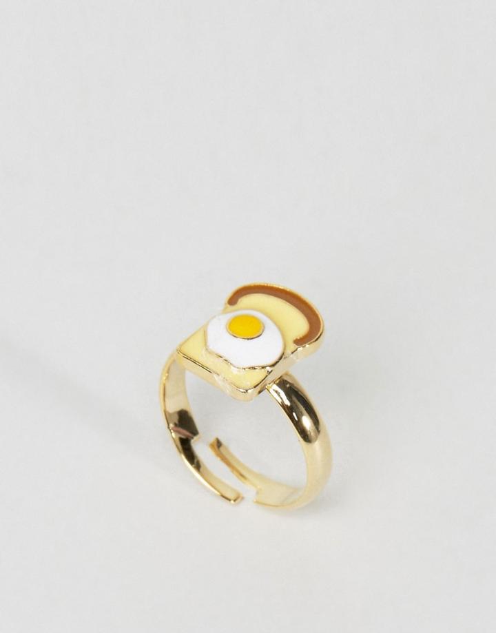 Limited Edition Egg On Toast Ring - Gold