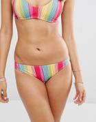 Raisins Opposites Attract Stripe Bikini Bottoms - Multi