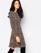 Brave Soul Animal Print Skater Dress