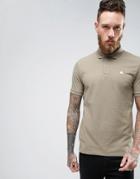 Asos Polo Shirt With Logo In Green Marl - Brown