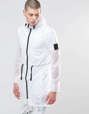N1sq Mesh Festival Parka Jacket - White