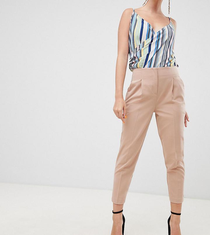 Asos Design Petite Mix & Match Highwaist Cigarette Pants-tan