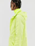 Asos Design Parka Jacket In Neon Green