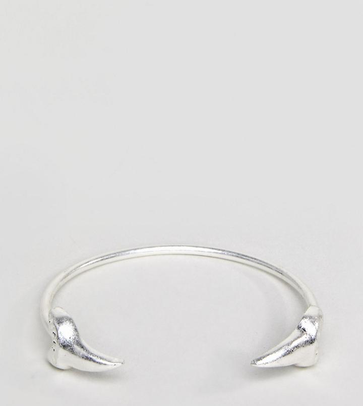 Reclaimed Vintage Inspired Silver Tooth Bangle Exclusive To Asos - Silver