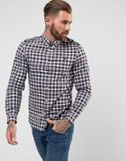 Fred Perry Reverse Plaid Check Shirt In White - White