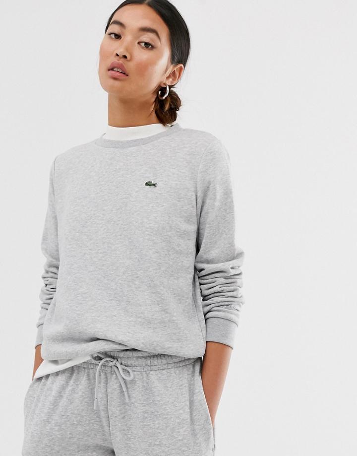 Lacoste Sport Croc Badge Logo Sweater-gray