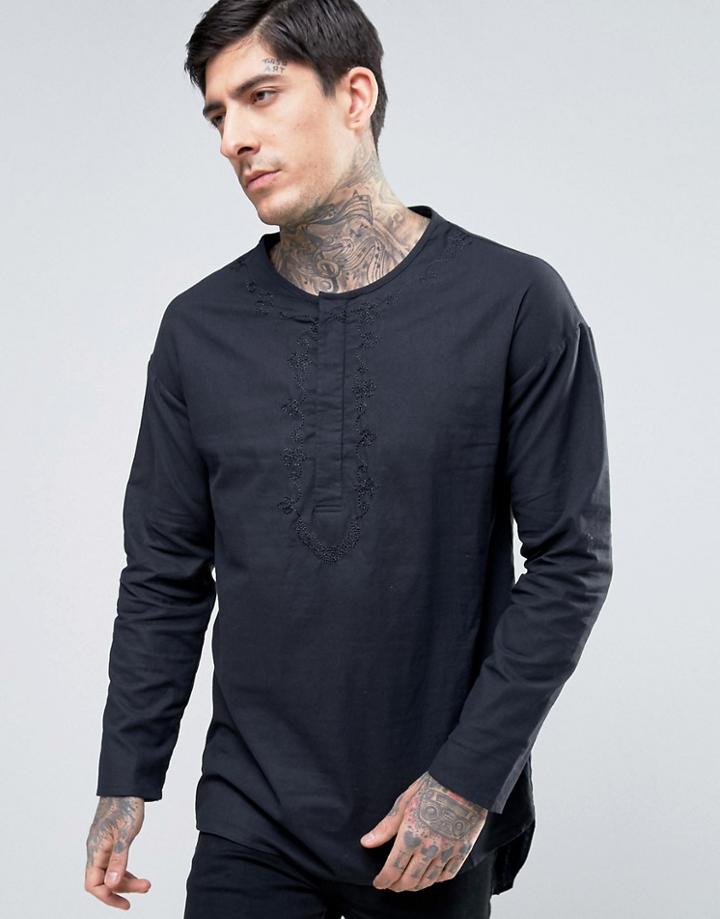 Rogues Of London Skinny Caftan - Black