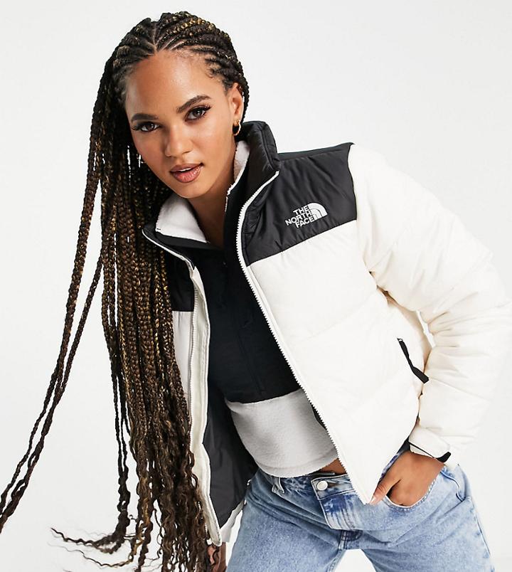 The North Face Saikuru Cropped Jacket In Off-white Exclusive At Asos