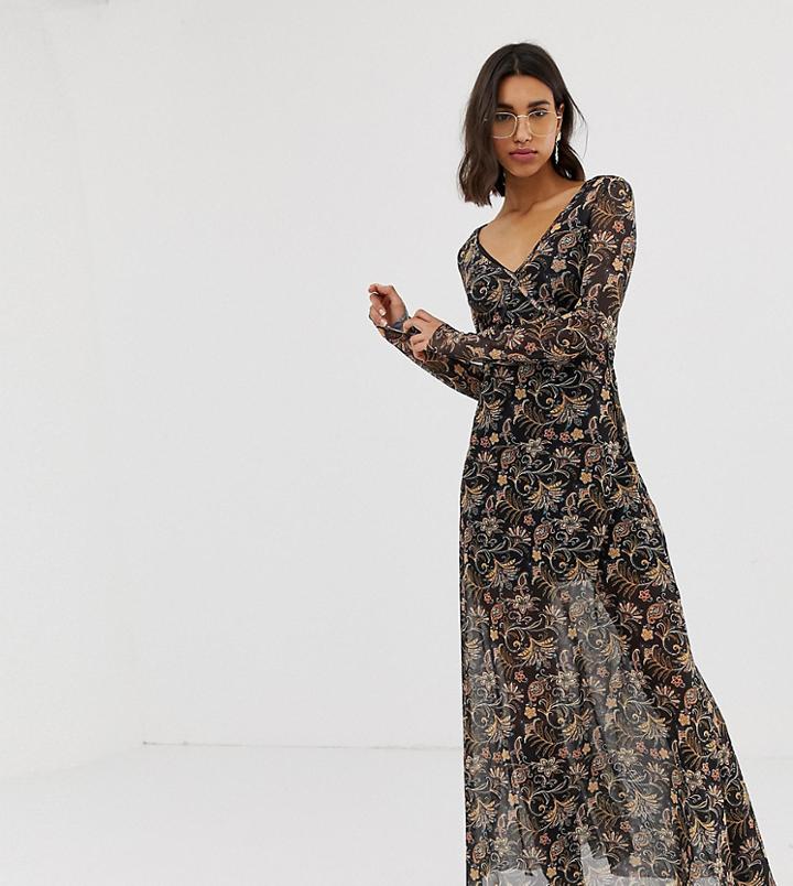 Stradivarius Paisley Print Maxi Dress
