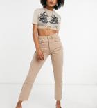 Reclaimed Vintage Inspired The 91' Mom Jean In Sand-neutral
