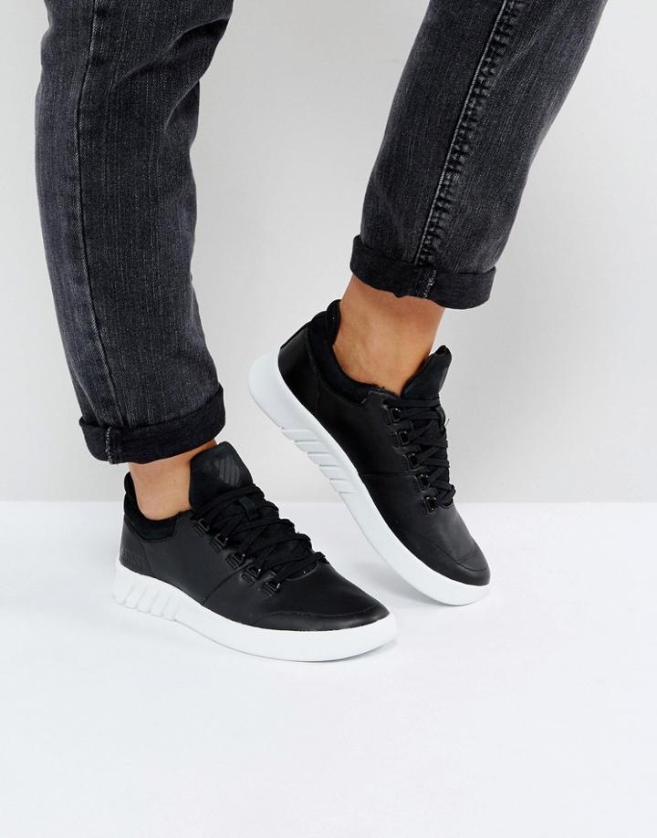 K-swiss Aero Leather Sneakers In Black - Black