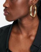 Designb Hoop Earrings In Gold Tone