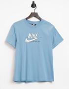 Nike Heritage T-shirt In Blue-blues